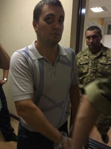 Injured Vyacheslav Kobalev after his high-profile misconducted arrest by Ukrainian authorities 